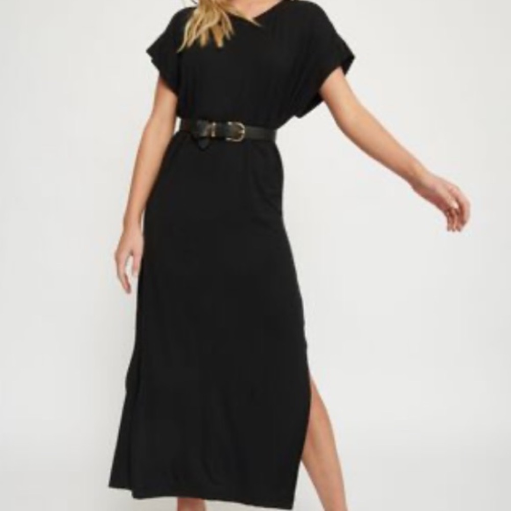 SOLD | Odyssey Grey | Zoe Maxi T-Shirt Dress - Picture 4 of 7